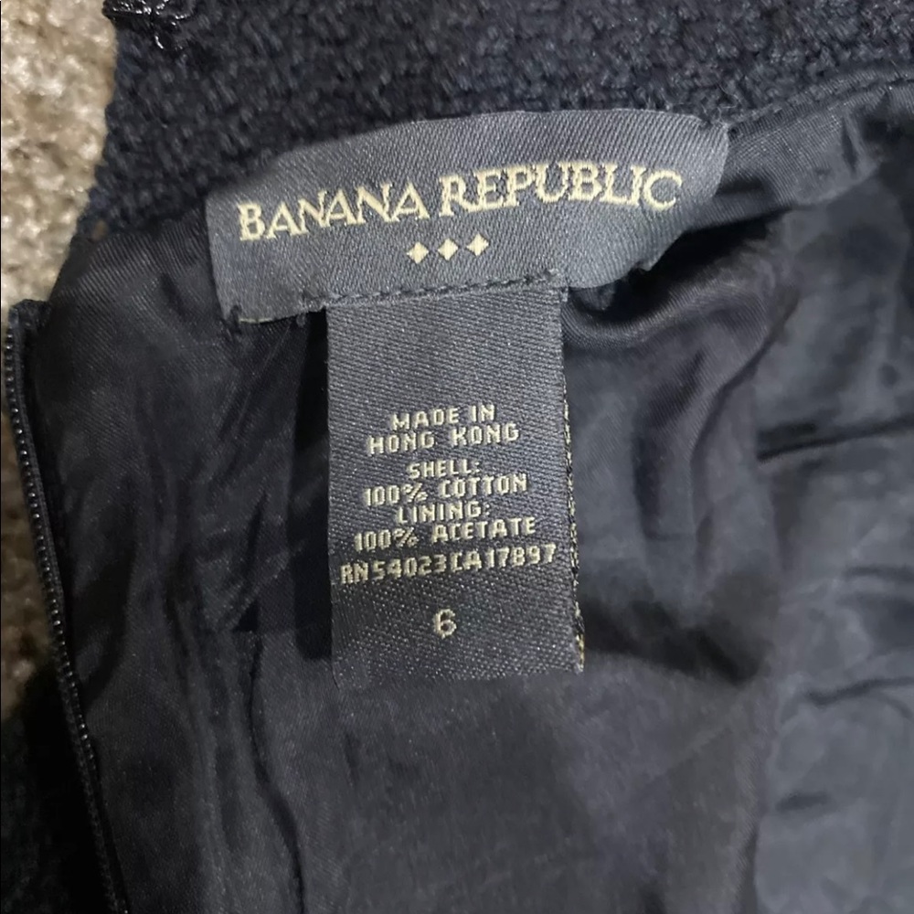 Banana Republic Maxi Sleeveless Black Sweater Dress, Crochet Lined Size 6 - Picture 11 of 15